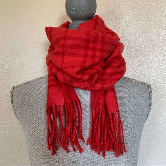 FOR CHARITY … Red Tartan Plaid Scarf - Picture 4 of 8